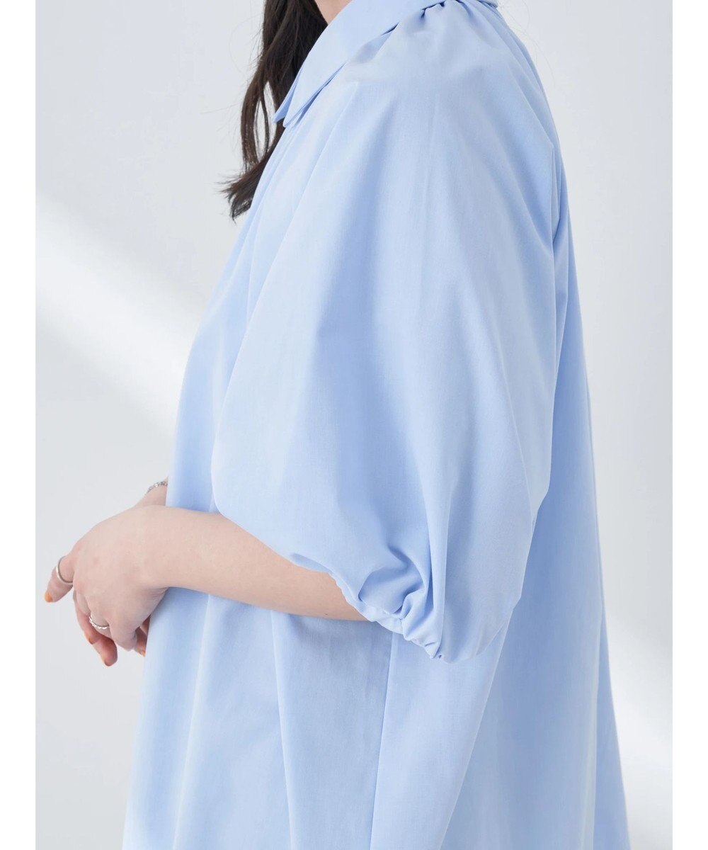 earth music&ecology パフスリーブチュニックブラウス 