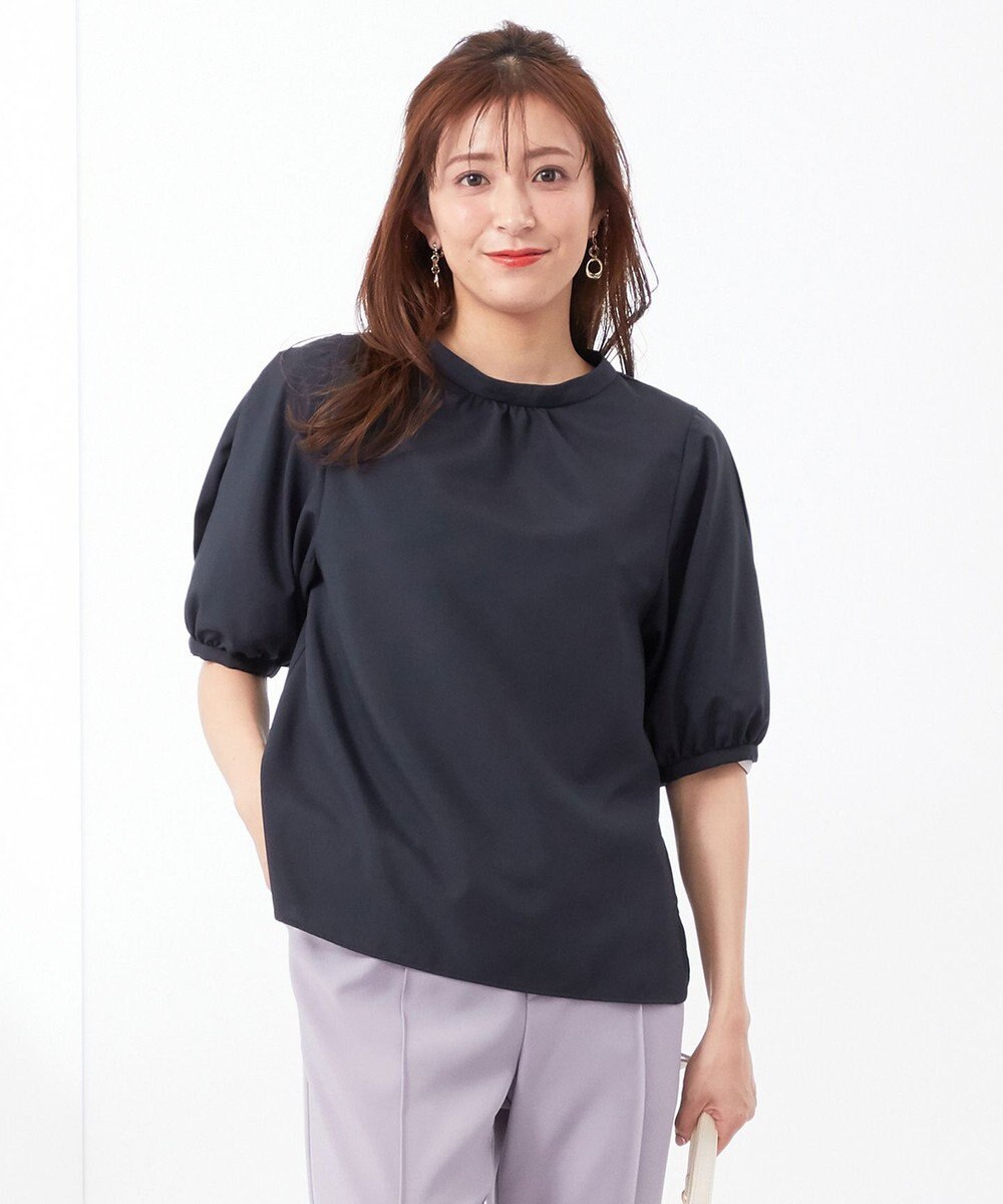 ANY SIS 【洗える】レースパーツタックスリーブ ブラウス 