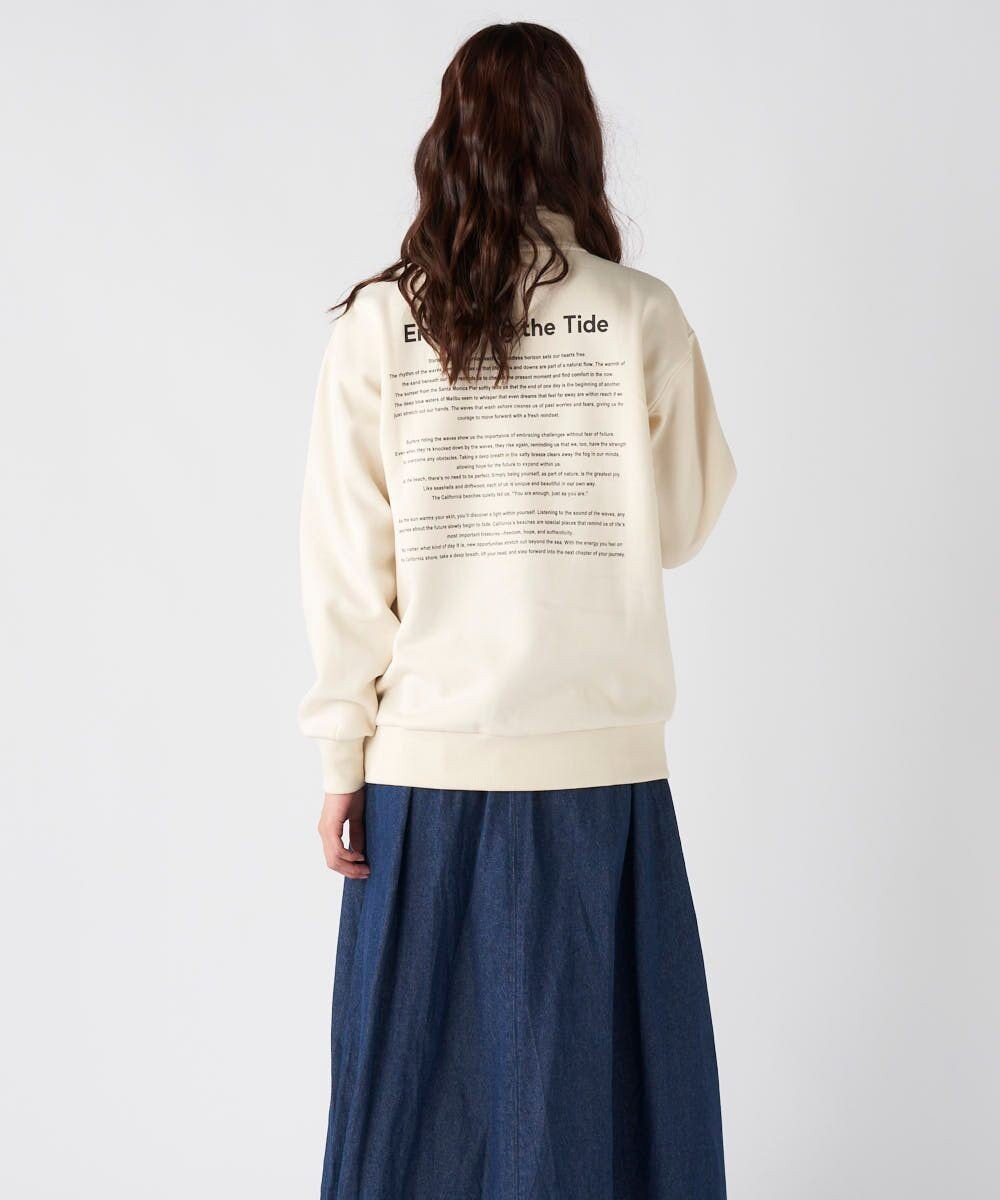 OP／FILA 【ocean pacific】Daily Cozy/あったか裏起毛ハーフジップロゴスウェット 