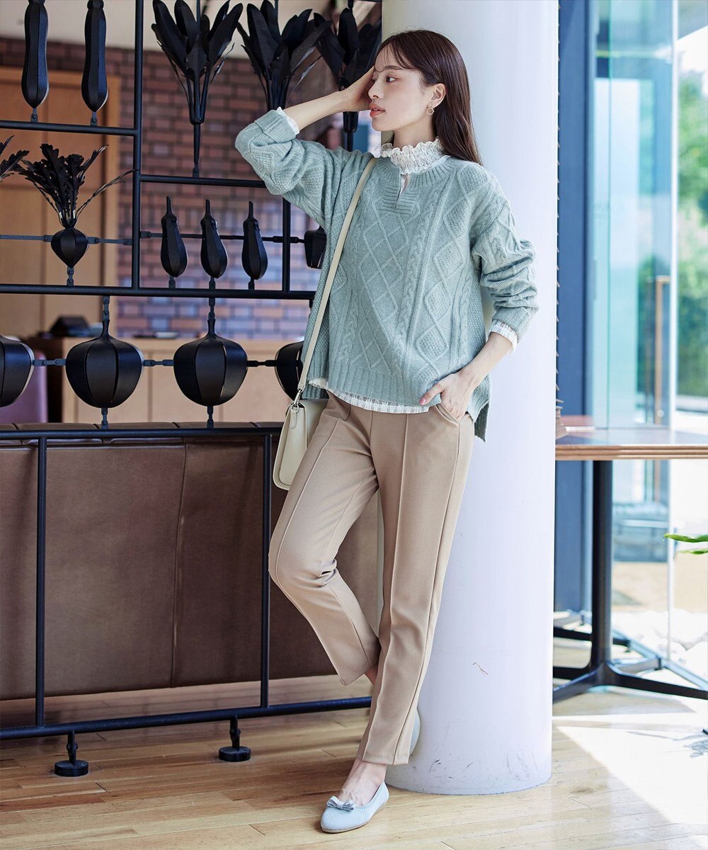 Tiaclasse 【安田美沙子さん着用・選べる4type】ハイネックカットソートップス 