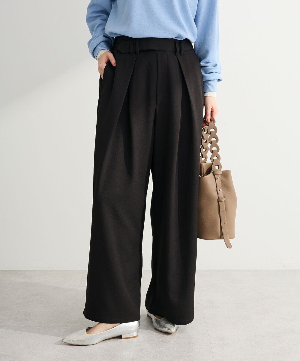 Green Parks デザインタックワイドパンツ 