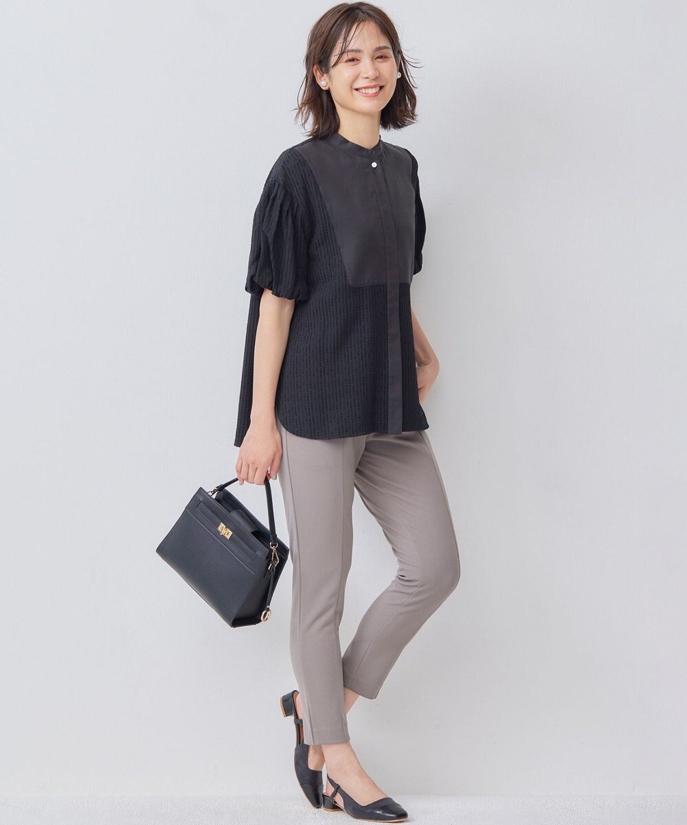 組曲 【WEB限定】ステッチストライプドビー ブラウス 