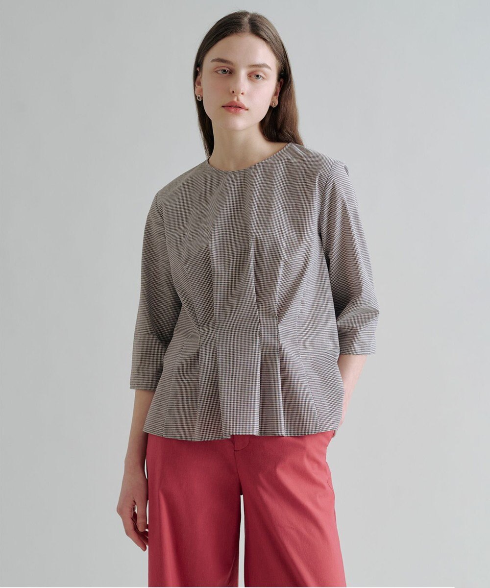 J.PRESS LADIES L 【WEB限定・人気素材・セットアップ対応】セルロースリネンストレッチ ワイドストレート パンツ 