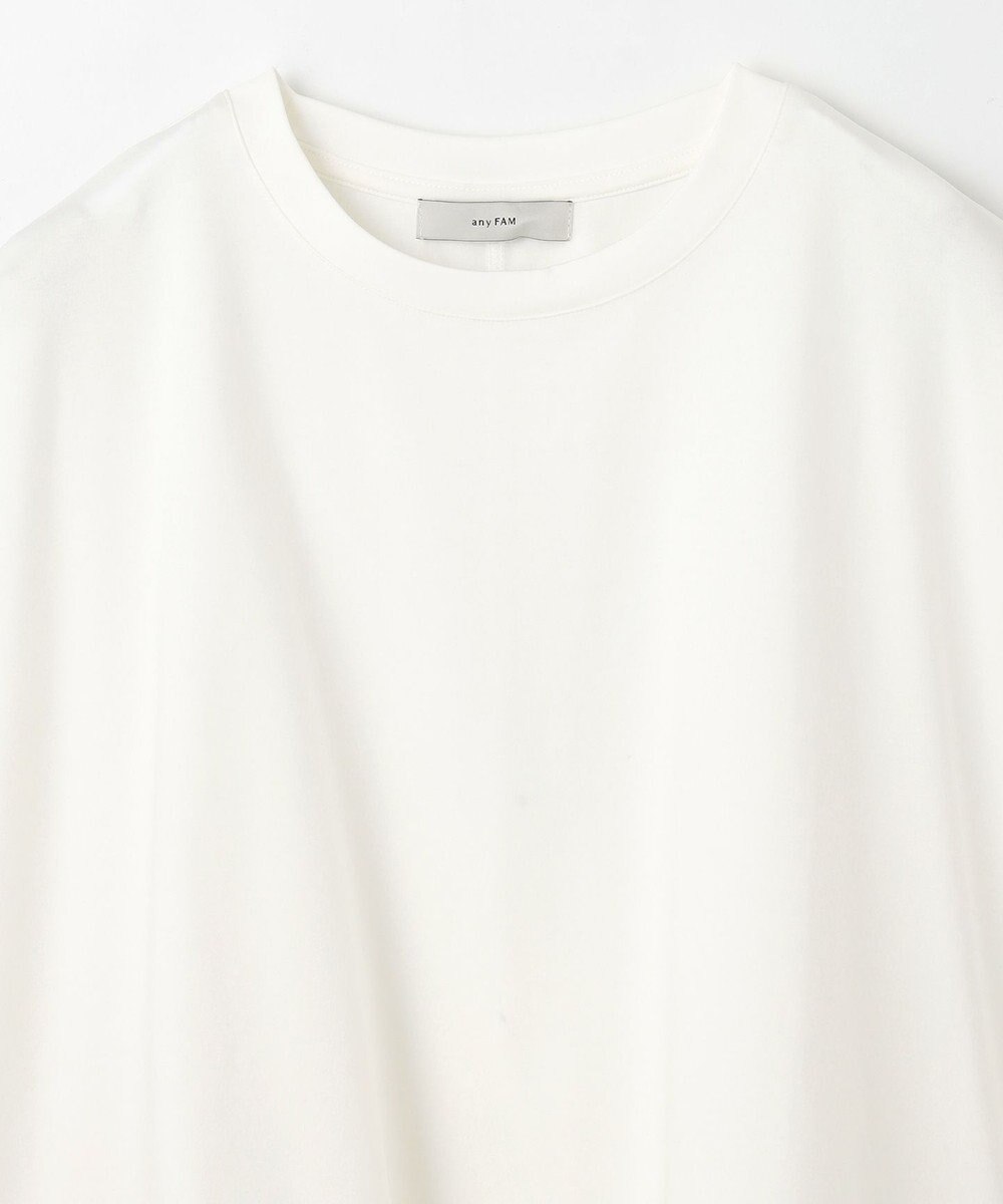 ANY L 【洗濯機可/UVケア】シルケットスムースドロストＴシャツ 