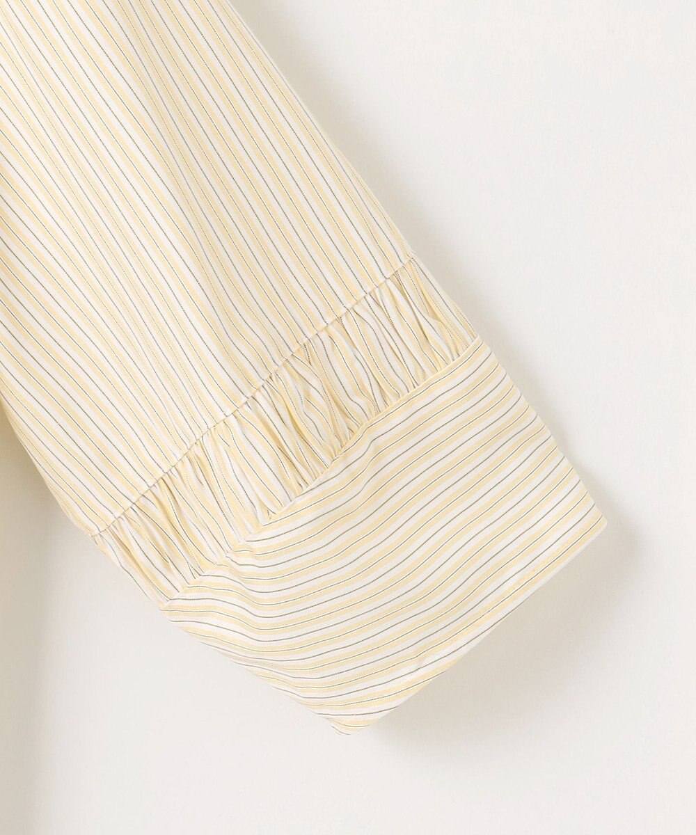 J.PRESS LADIES 【WEB限定・洗える】ストライプ キーネック ブラウス 