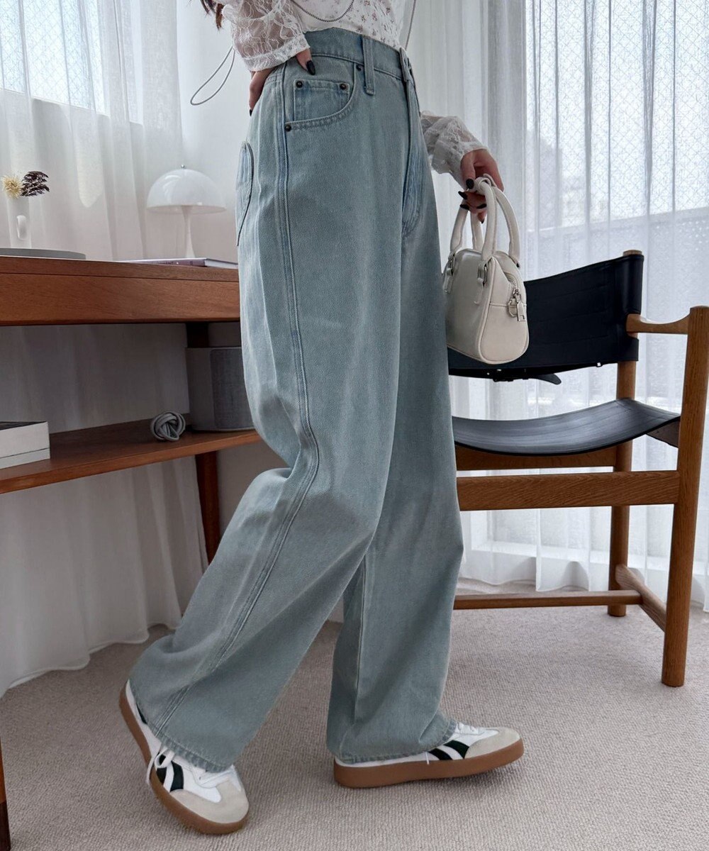 WEGO ハートポケットストレートデニムパンツ 