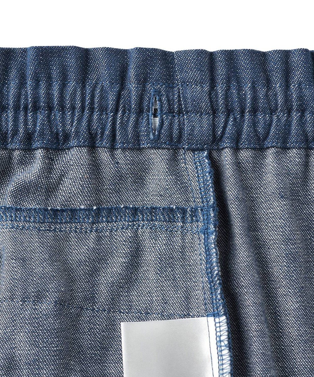 MIKI HOUSE HOT BISCUITS 【80-120cm】 先染めデニム バックフリル キュロットパンツ 