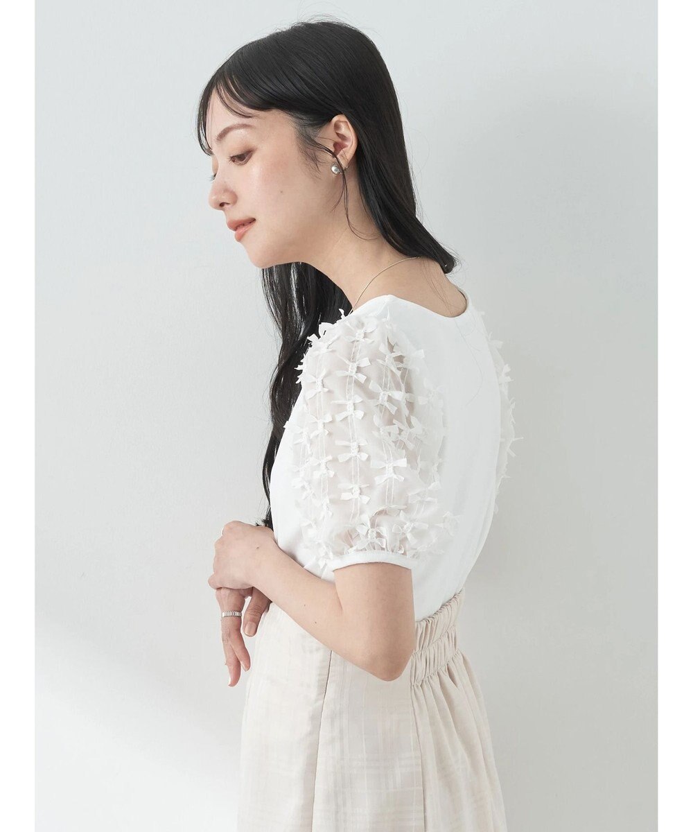 earth music&ecology リボンスリーブプルオーバー 