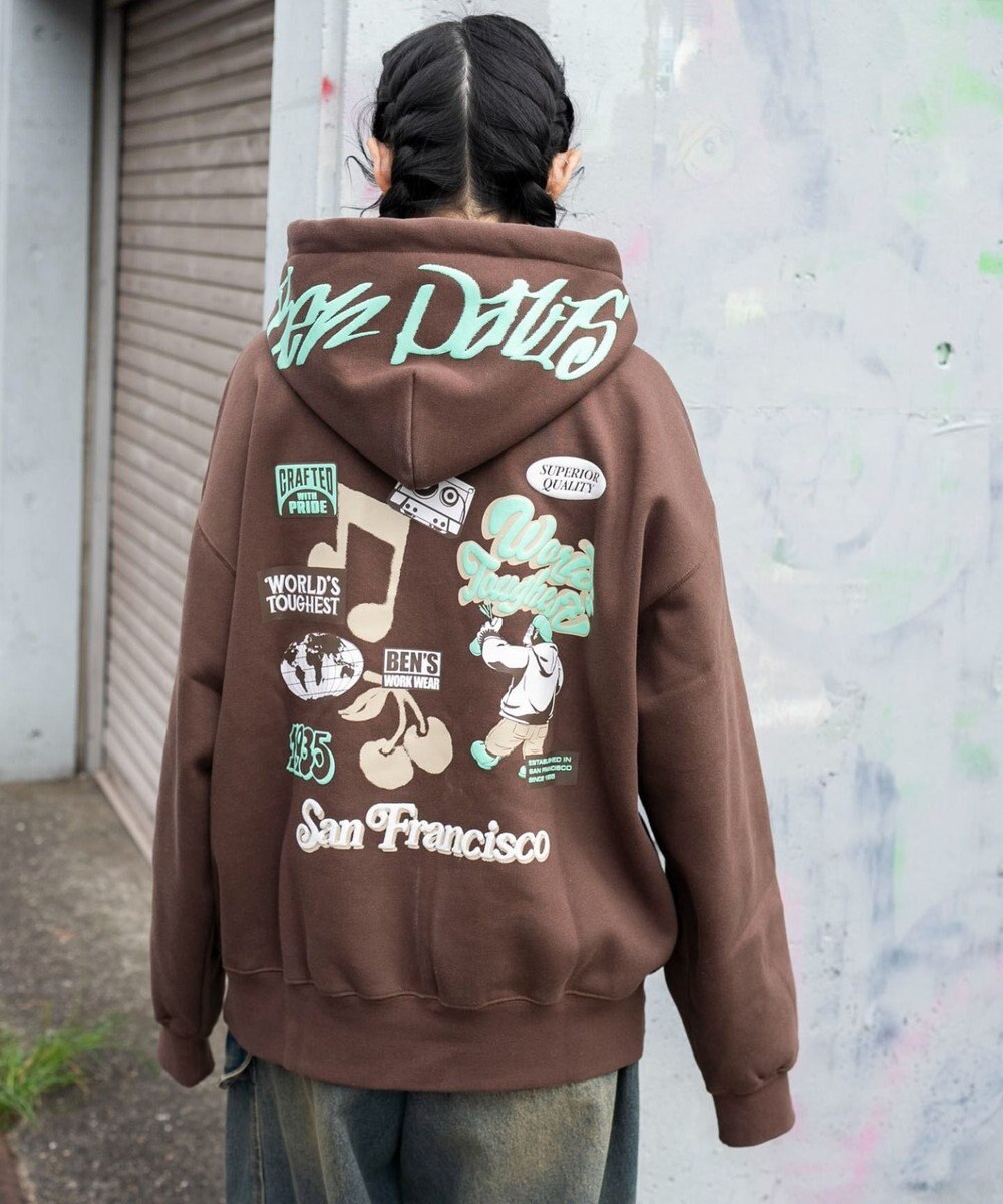 WEGO 【ユニセックス着用ITEM】別注BENDAVISグラフィックプルパーカー 