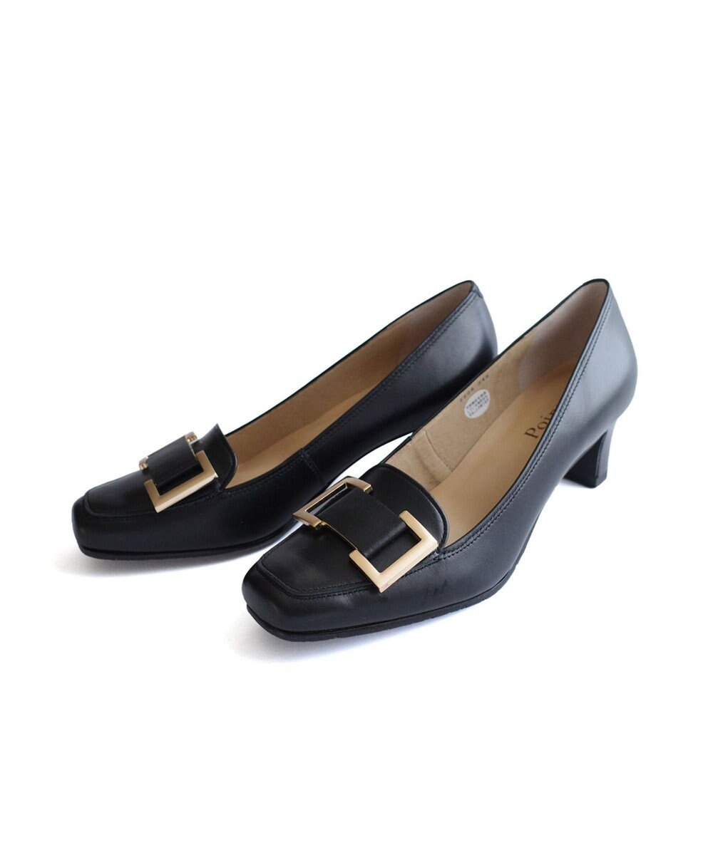 Pointer 日本製 本革バックルパンプス 
