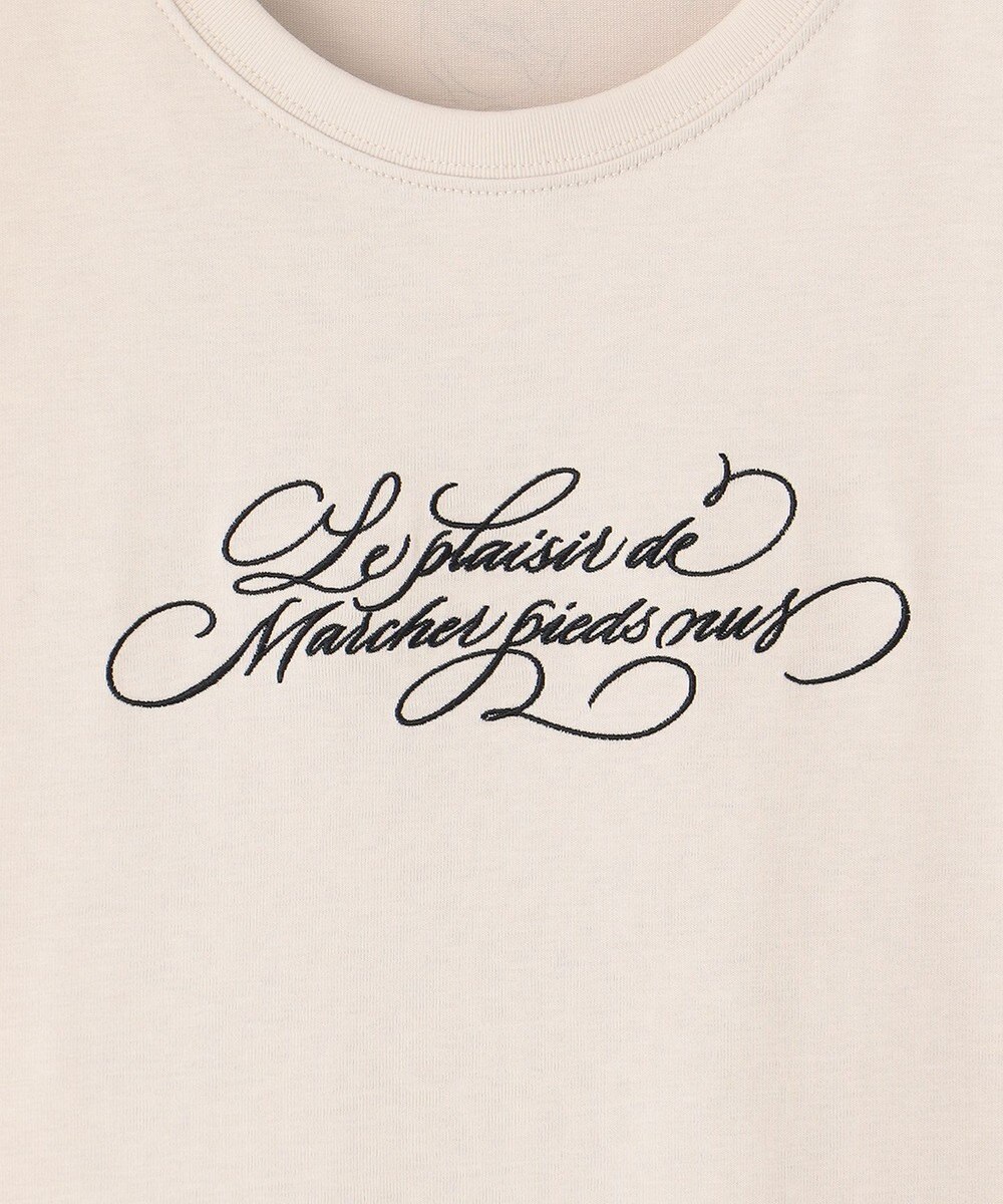 23区 L 【井波麻里衣さんコラボ】カリグラフィー 刺繍 Tシャツ 