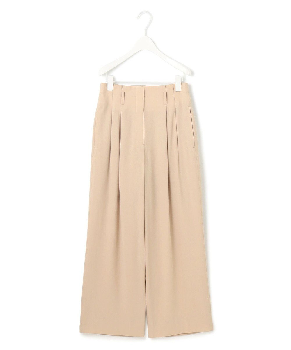 ICB 【接触冷感・UVカット・洗える】 T/Rドライリネン ワイドストレートパンツ 