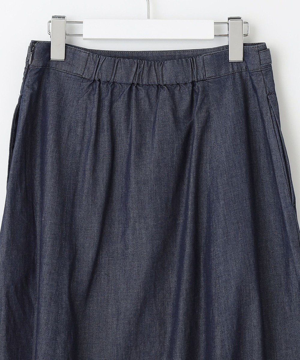 J.PRESS LADIES 【洗える】ライトデニム フレアー スカート 