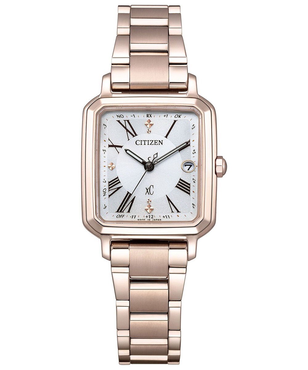 CITIZEN 【替えバンド付き電波時計】電池交換不要のスクエア2wayモデル ES9506-62A 