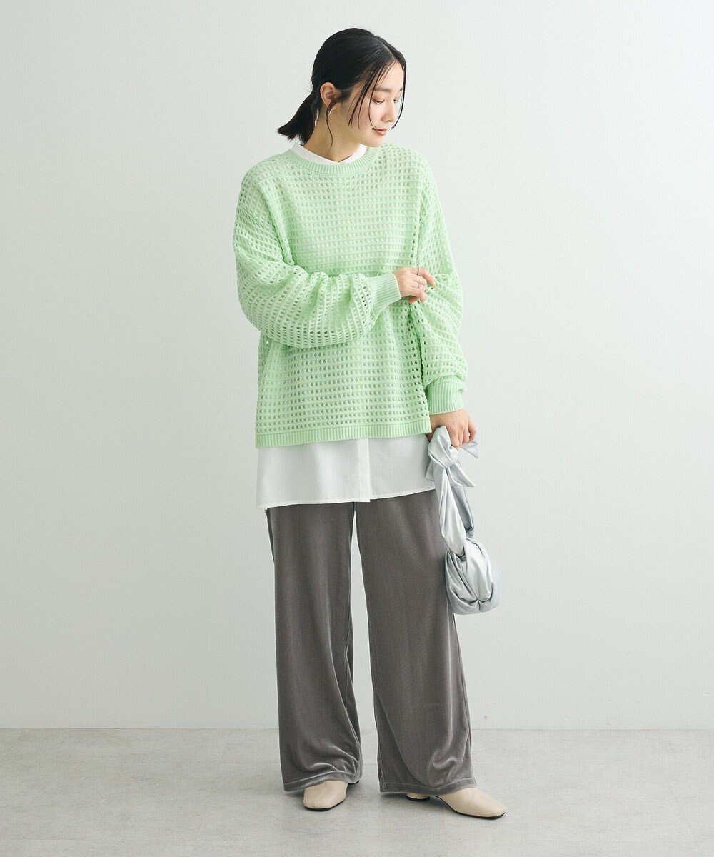 Green Parks メッシュニットチュニック 