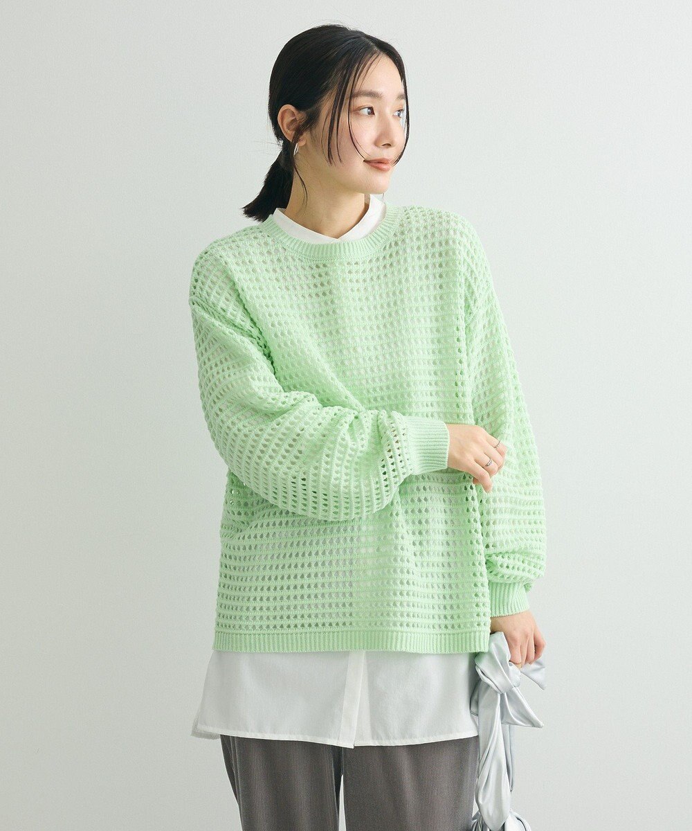 Green Parks メッシュニットチュニック 