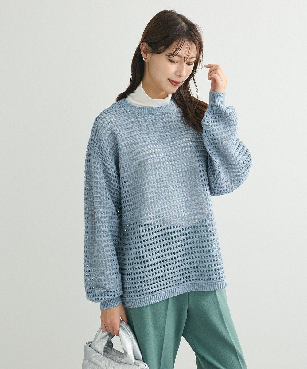 Green Parks メッシュニットチュニック 