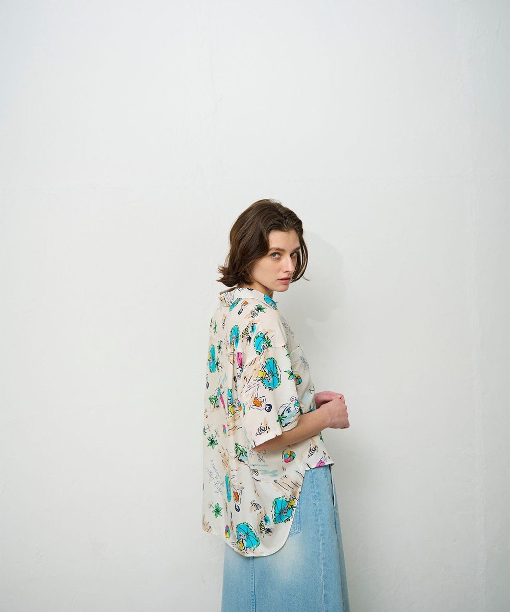 GRACE CONTINENTAL リゾートプリントシャツ 