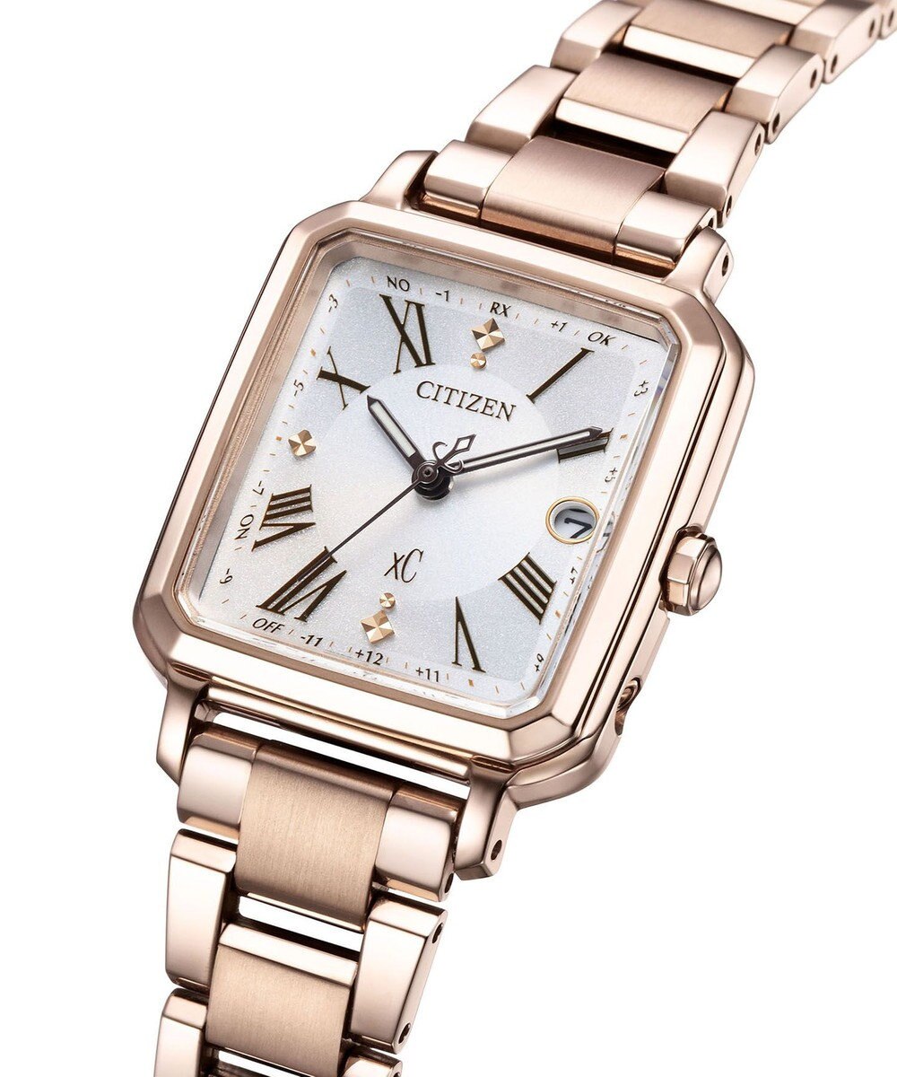 CITIZEN 【替えバンド付き電波時計】電池交換不要のスクエア2wayモデル ES9506-62A 