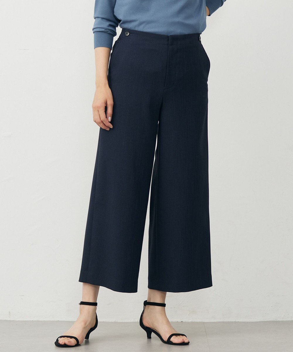 J.PRESS LADIES Shineシャンブレーツイル クロップド パンツ 