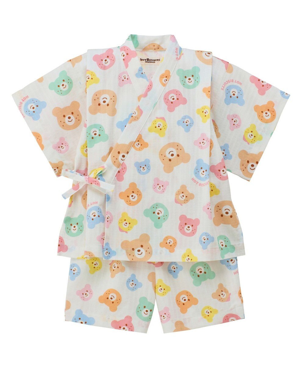 MIKI HOUSE HOT BISCUITS 【80-120cm】総柄 甚平スーツ 