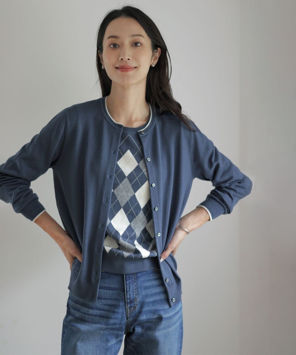 J.PRESS LADIES 【洗える】アーガイル ツイン ニット 