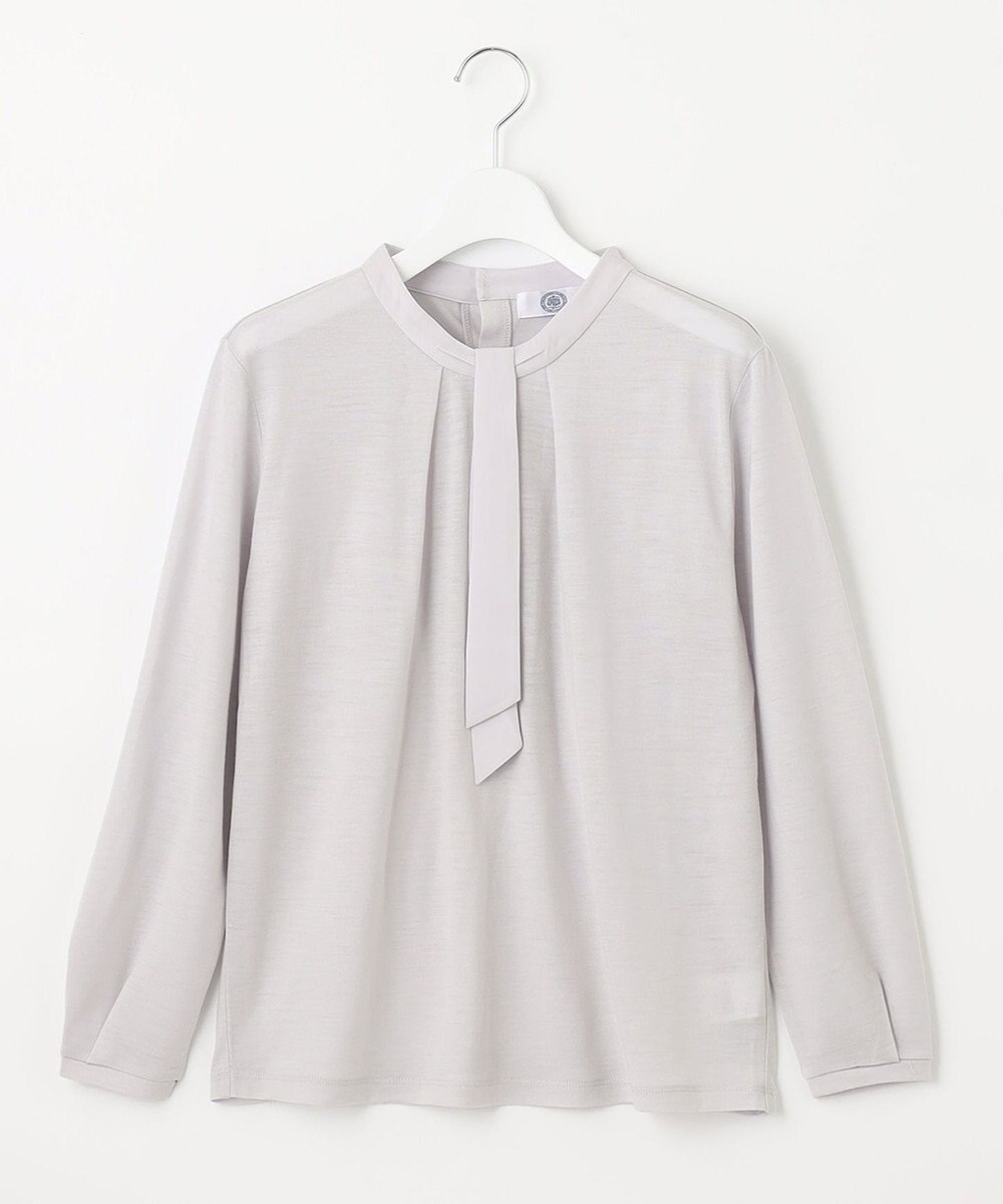 J.PRESS LADIES ウォッシャブルウールジャージー ボウタイ カットソー 