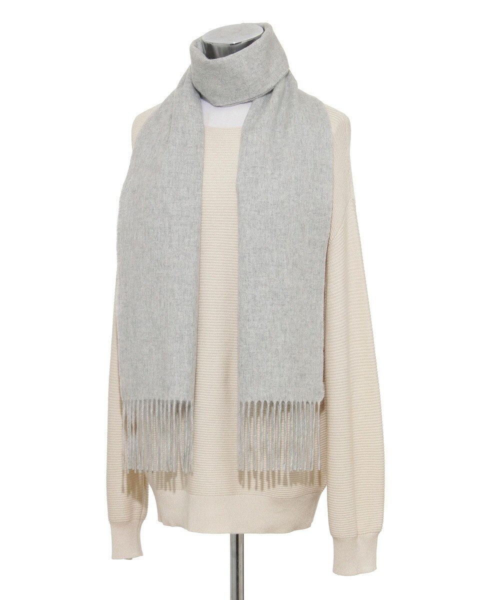 MOONBAT プラスムーンバット (+moonbat) カシミヤ100％無地マフラー 洗える 190㎝×30㎝ 