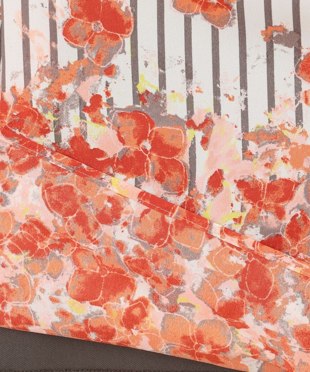 自由区 【洗える】オルタンシアフルールプリントコンビ カットソー 