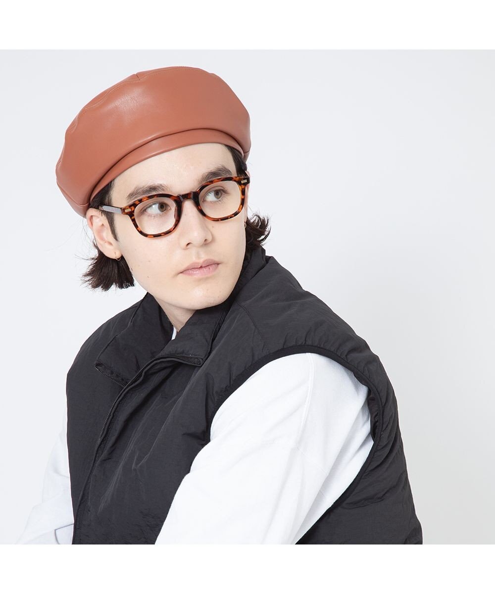 林八百吉商店 un chapeau  エコレザーベレー 