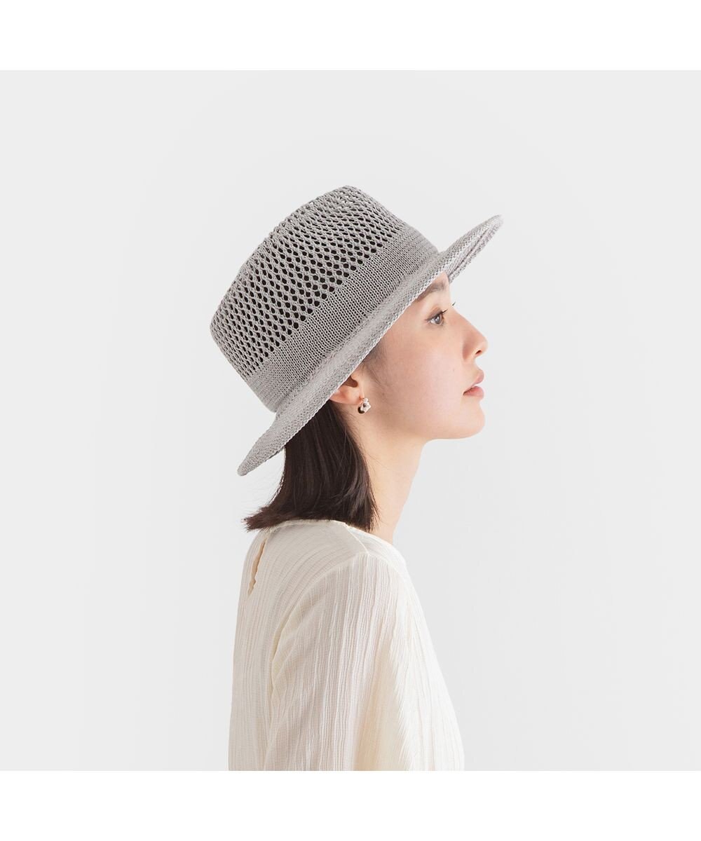 林八百吉商店 Jin no beat shi te cassie　つば広マニッシュネット編みハット 