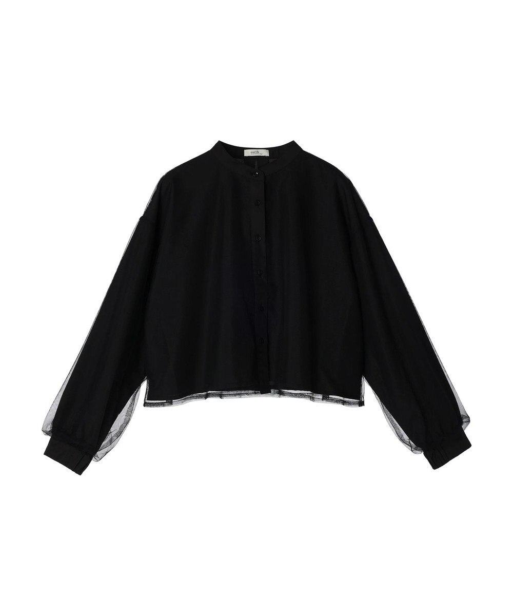 earth music&ecology チュールレイヤードシャツ 