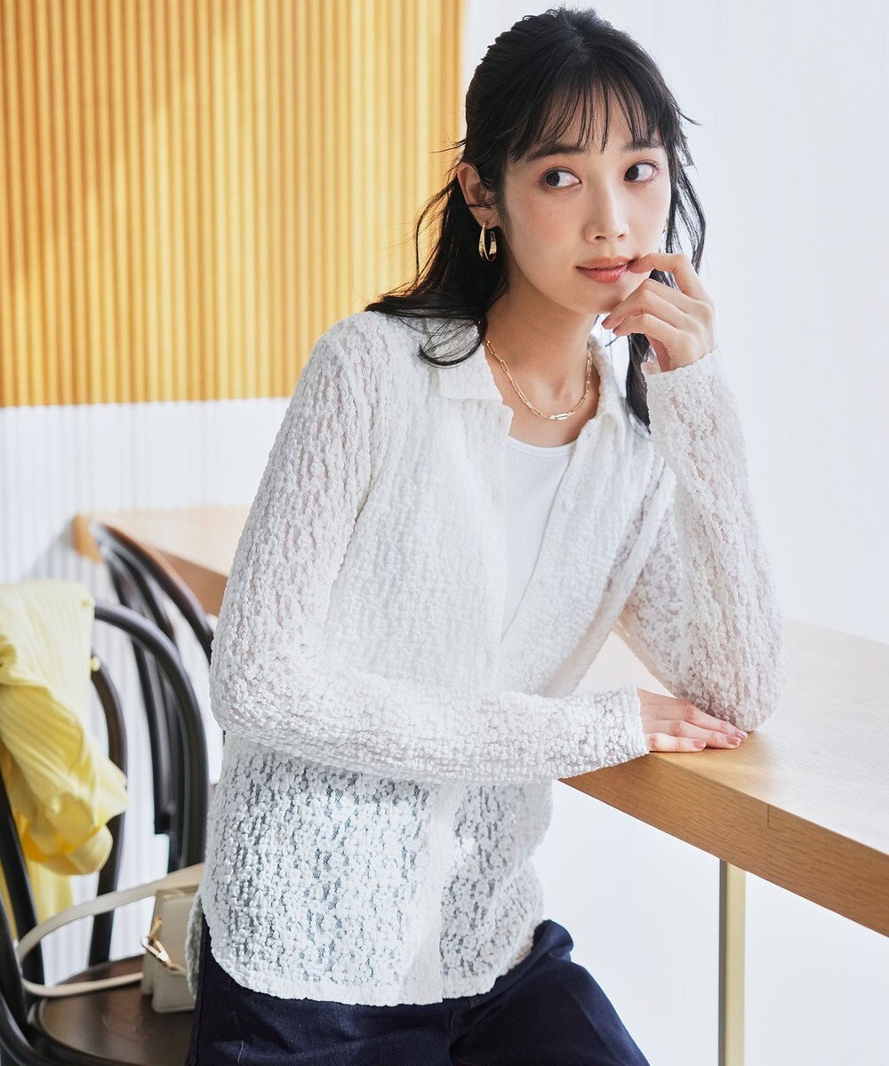 ANY SIS L レース シャツ 