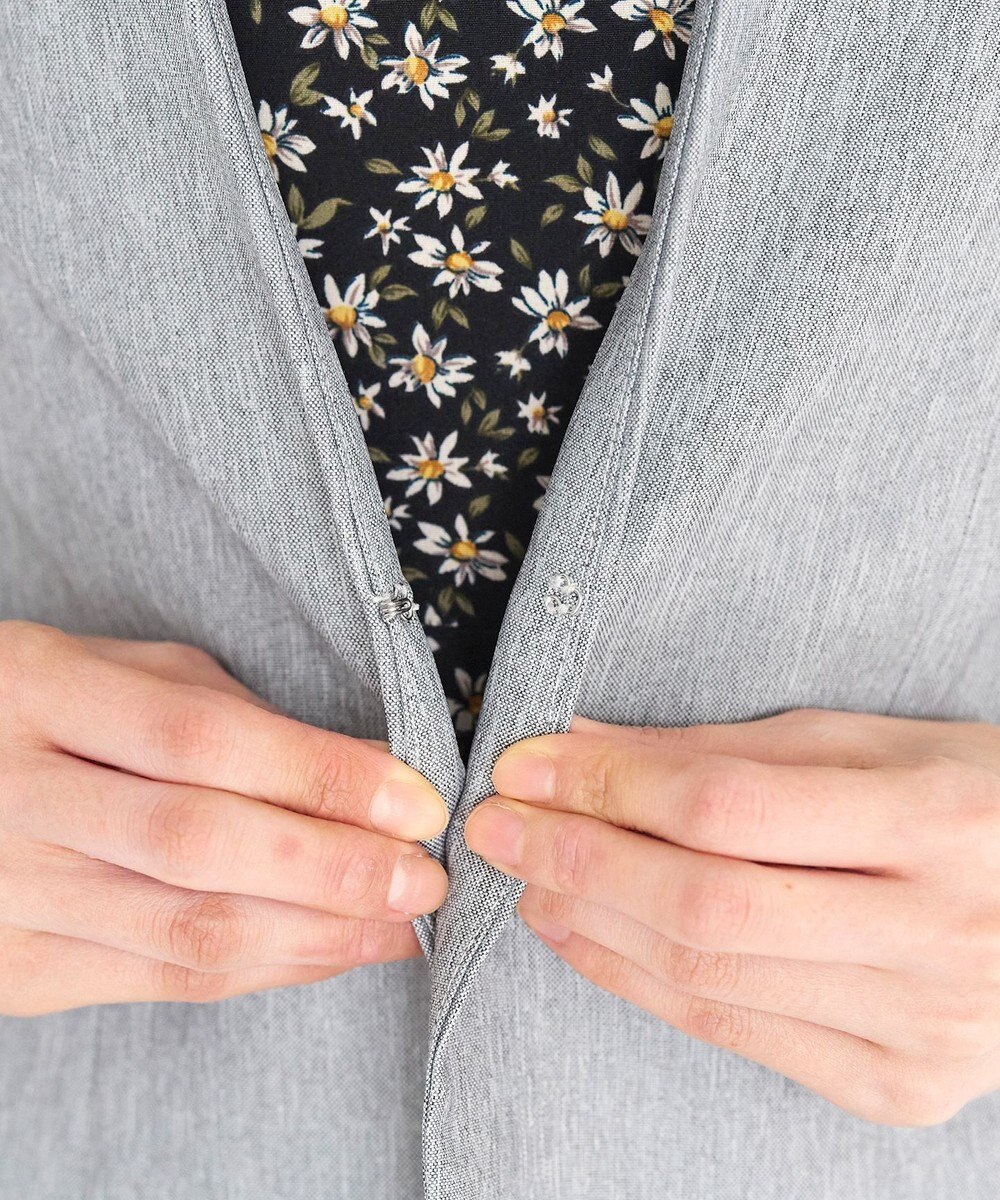 Tiaclasse 【吸水速乾・接触冷感・UVケア・防シワ・洗える】カチオンカラーレスジャケット 