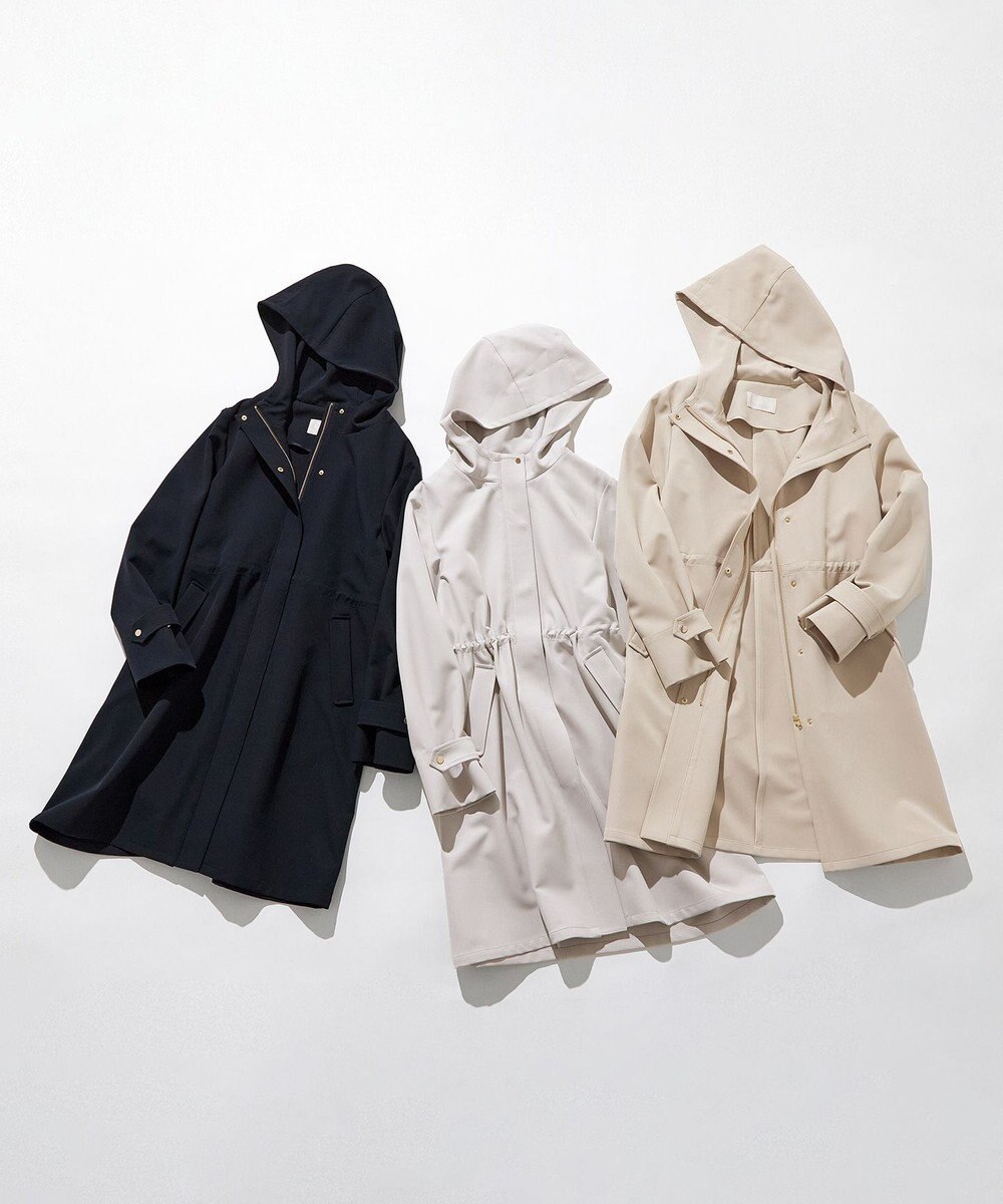 ANY SIS 【撥水・UVカット・洗える】フーデットロング コート 