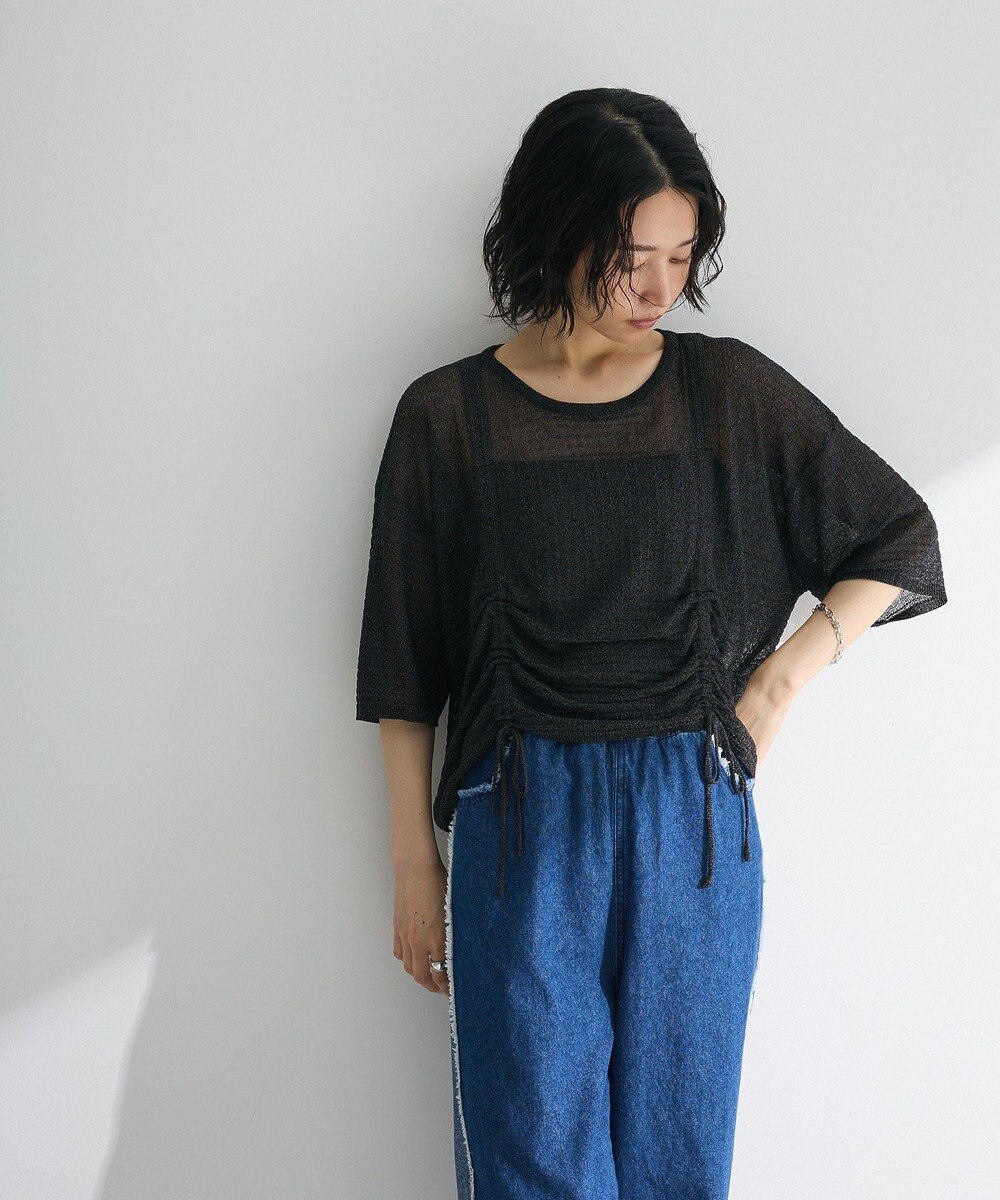 Green Parks ・ＥＬＥＮＣＡＲＥ　ＤＵＥ　シャーリングシアーニット 