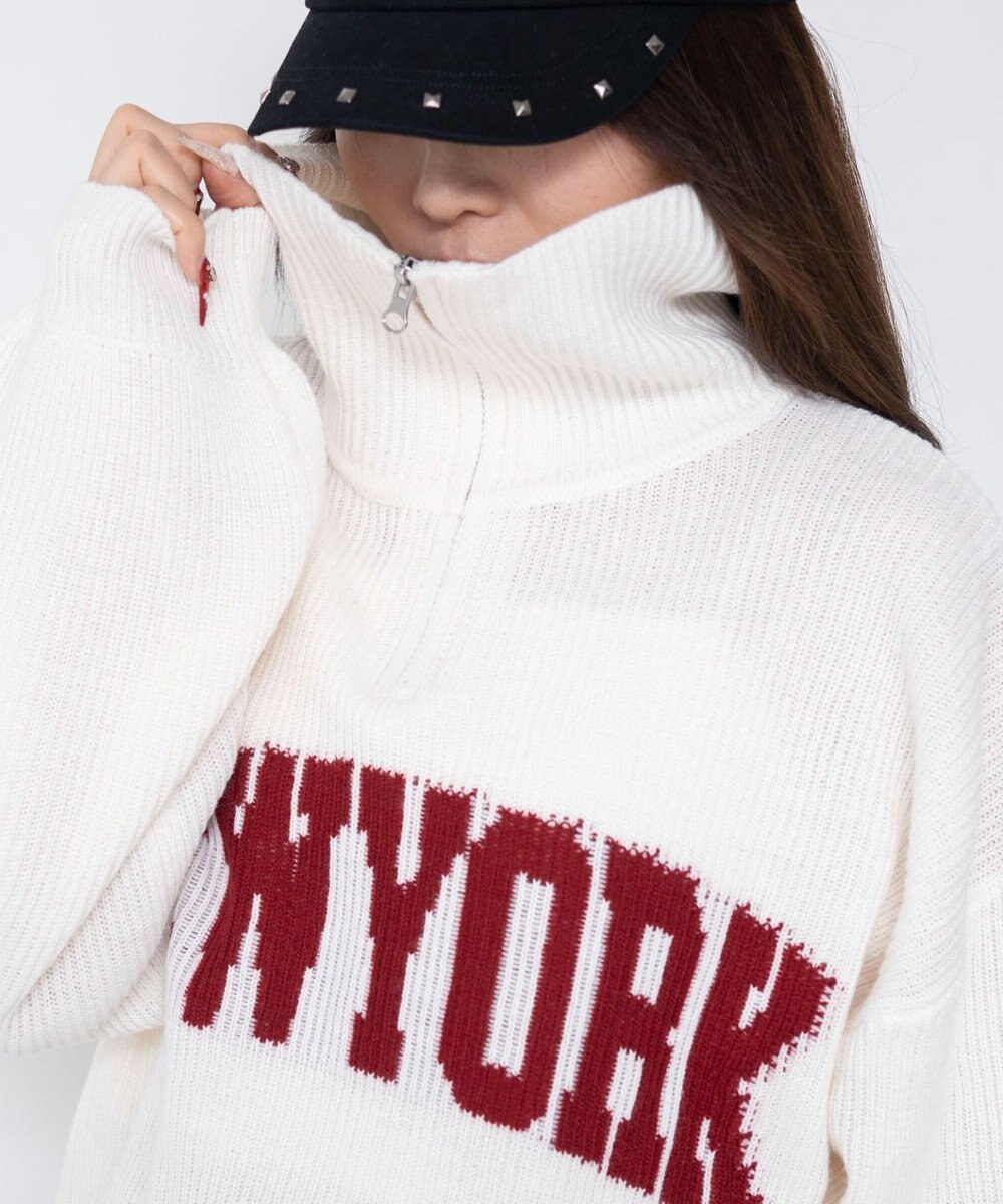 WEGO NEWYORKハーフジップニット 