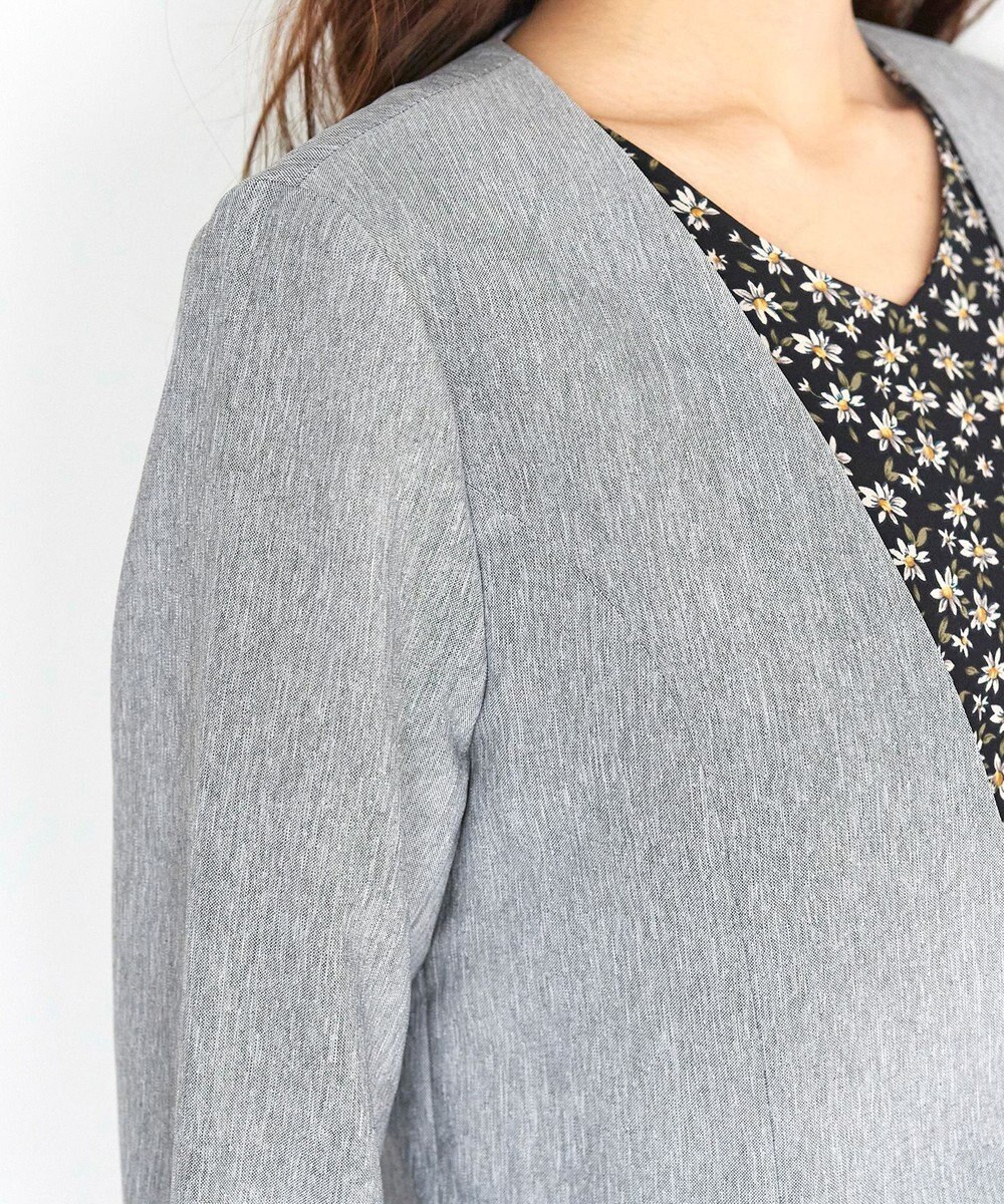 Tiaclasse 【吸水速乾・接触冷感・UVケア・防シワ・洗える】カチオンカラーレスジャケット 