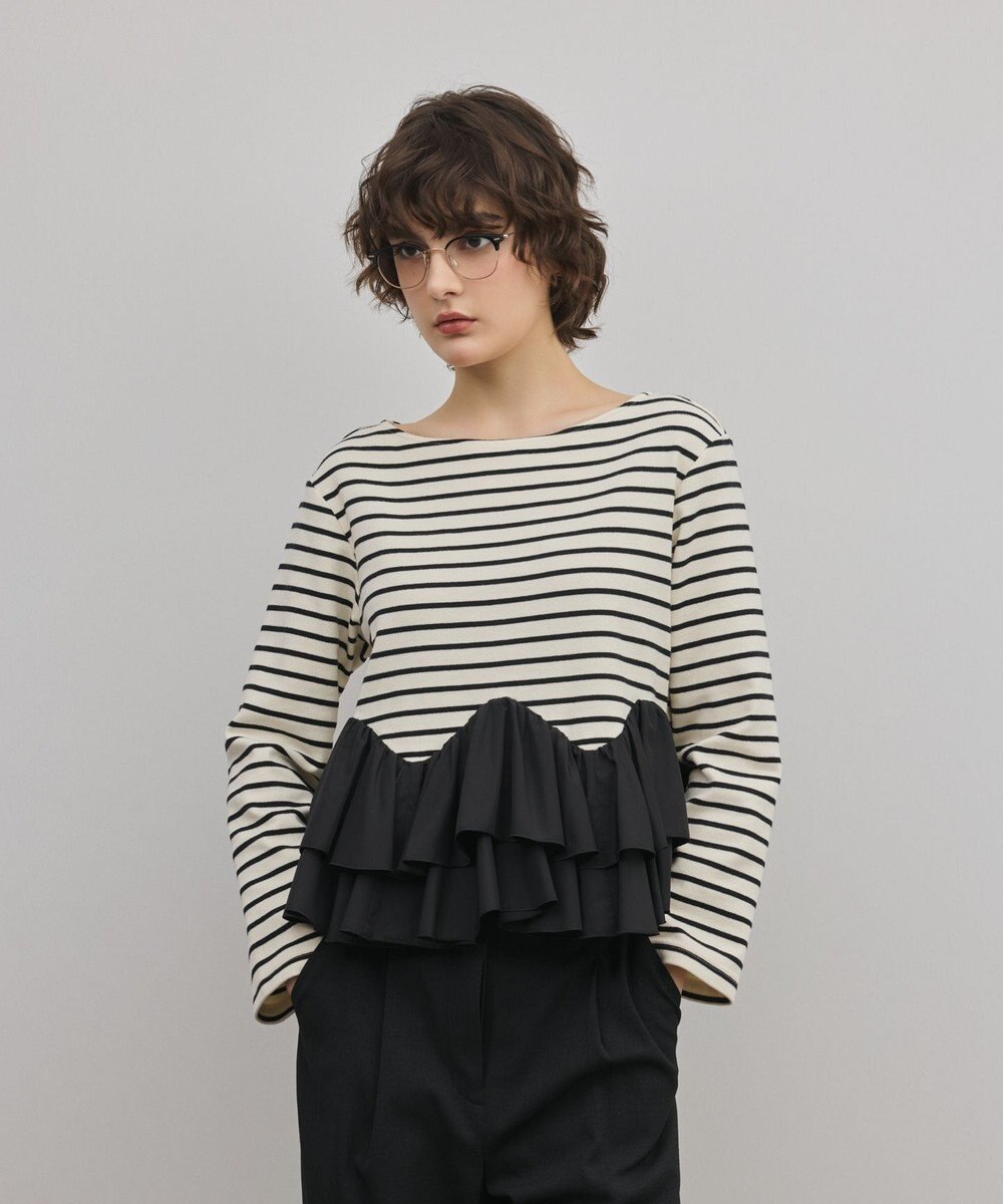 GRACE CONTINENTAL タフタフリルカットトップ 