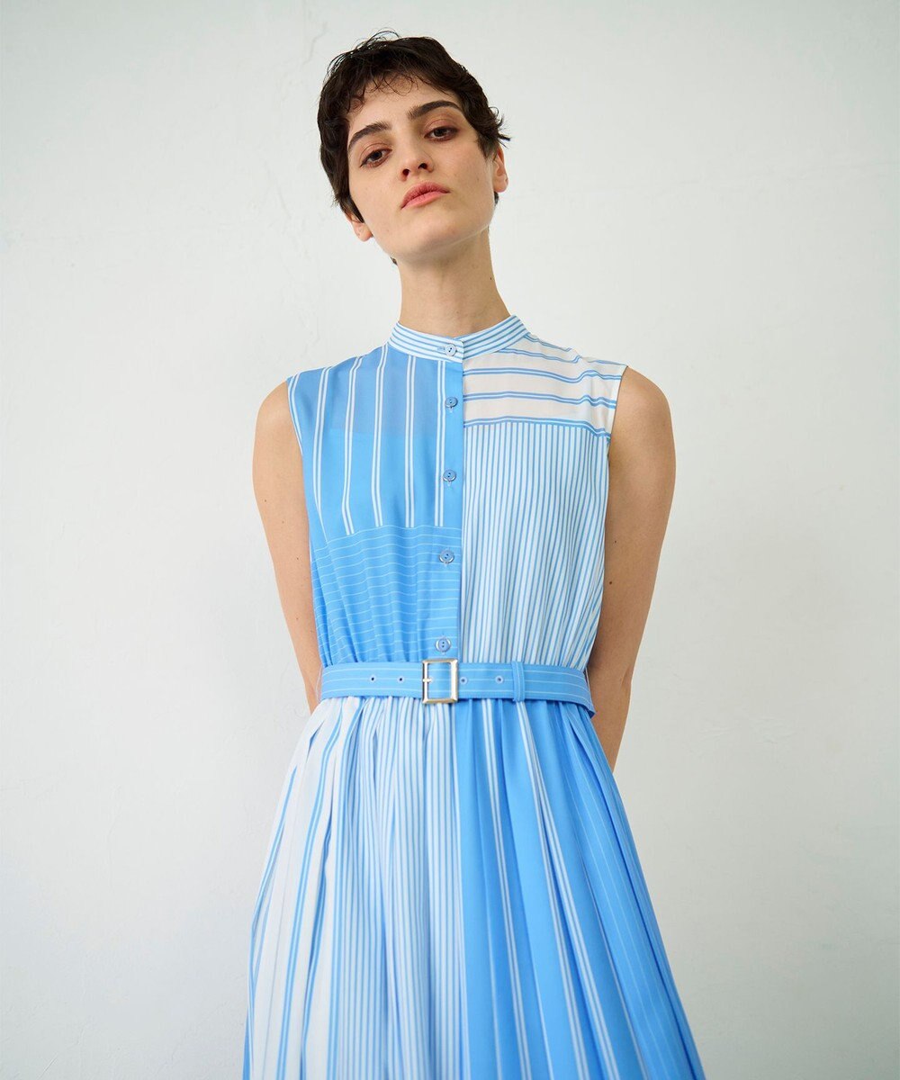 GRACE CONTINENTAL ストライププリントワンピース 