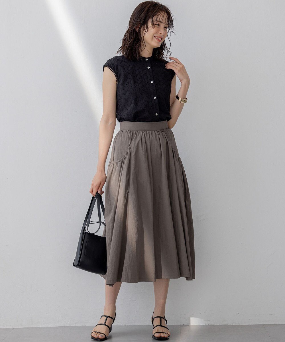 組曲 L エンブロイダリーレースノースリーブ ブラウス 