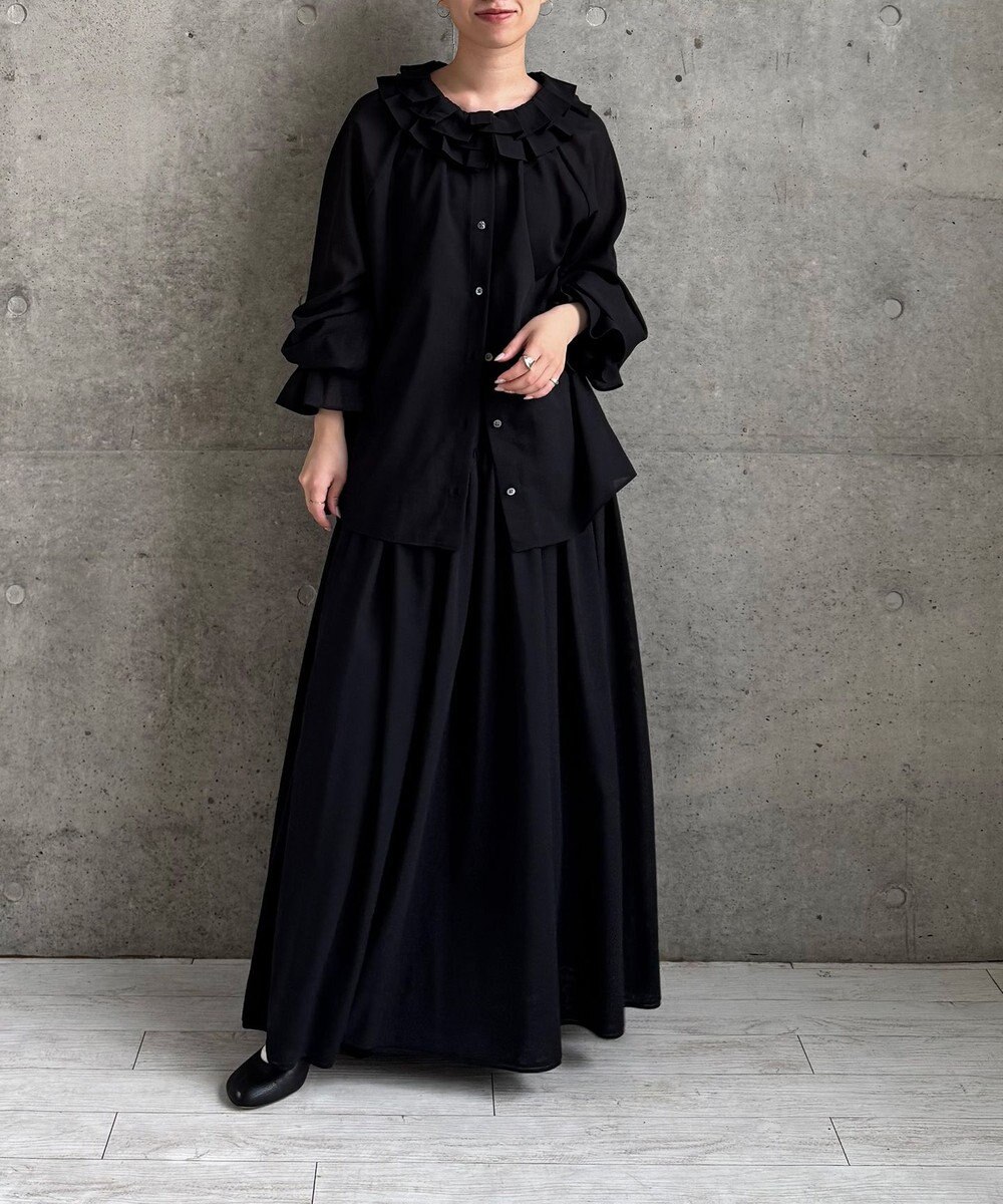 #Newans 【LEE掲載アイテム】【前後着用可能】ビッグカラー２WAYブラウス 