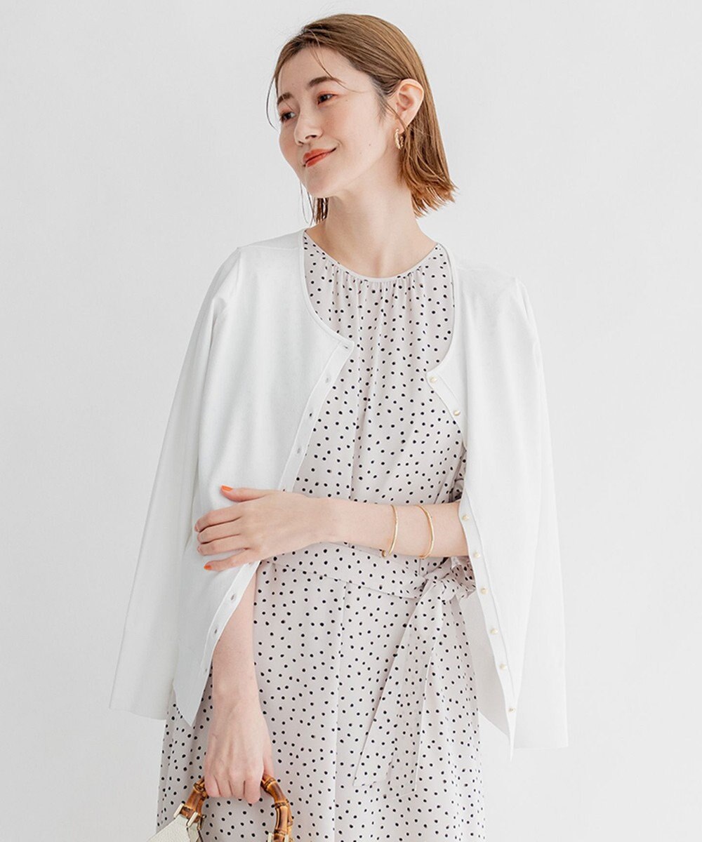 23区 S 【前後着用可能】レーヨンポリエステルストレッチ カーディガン 