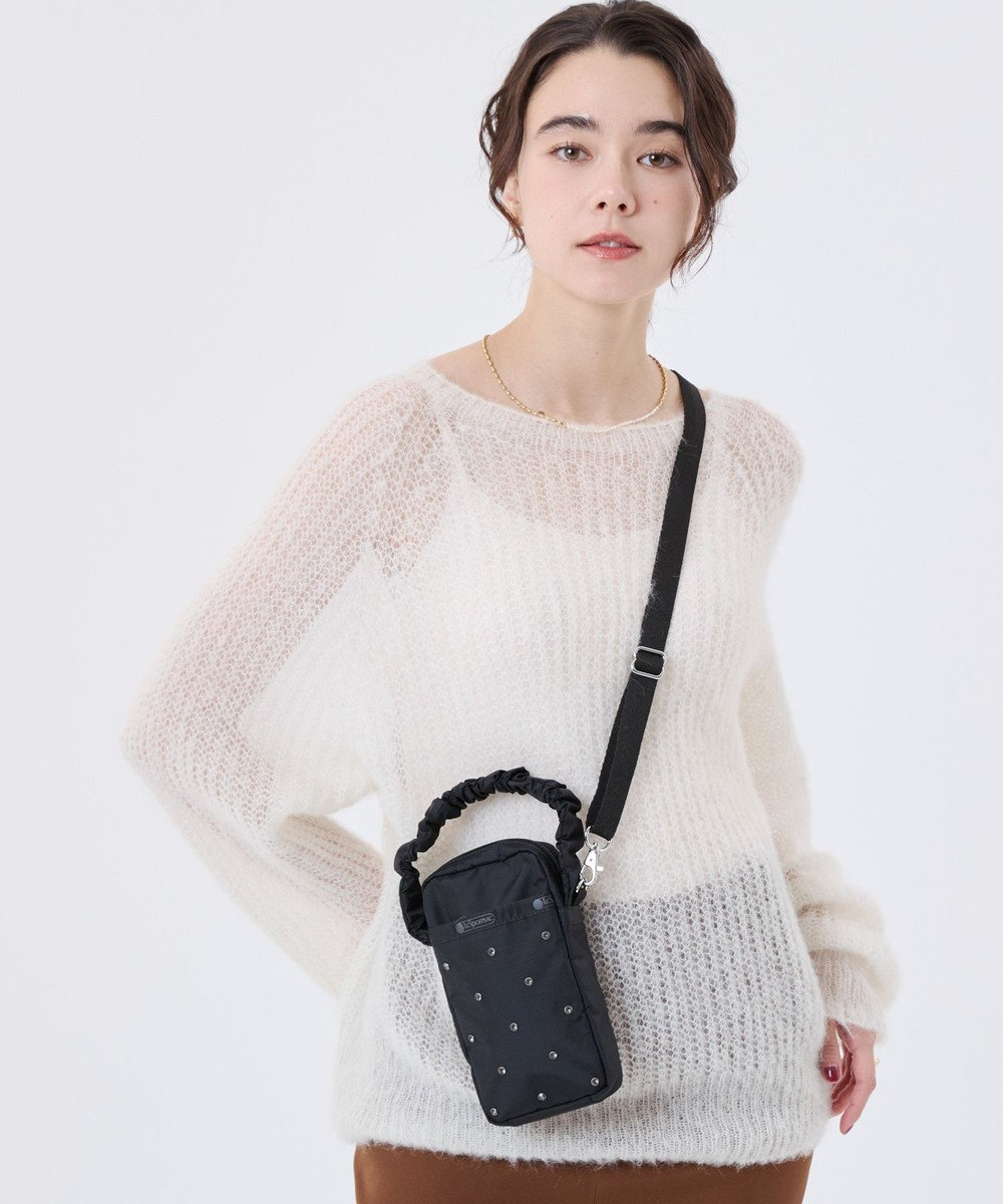 LeSportsac GH MINI PHONE XBODY/ビジューブラックグレー 
