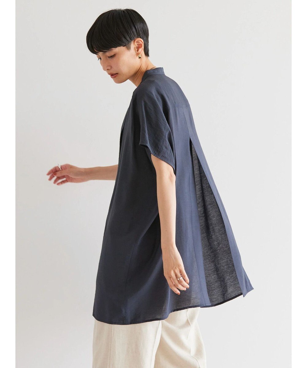 AMERICAN HOLIC ブザムフレンチスリーブバックオープンチュニック 