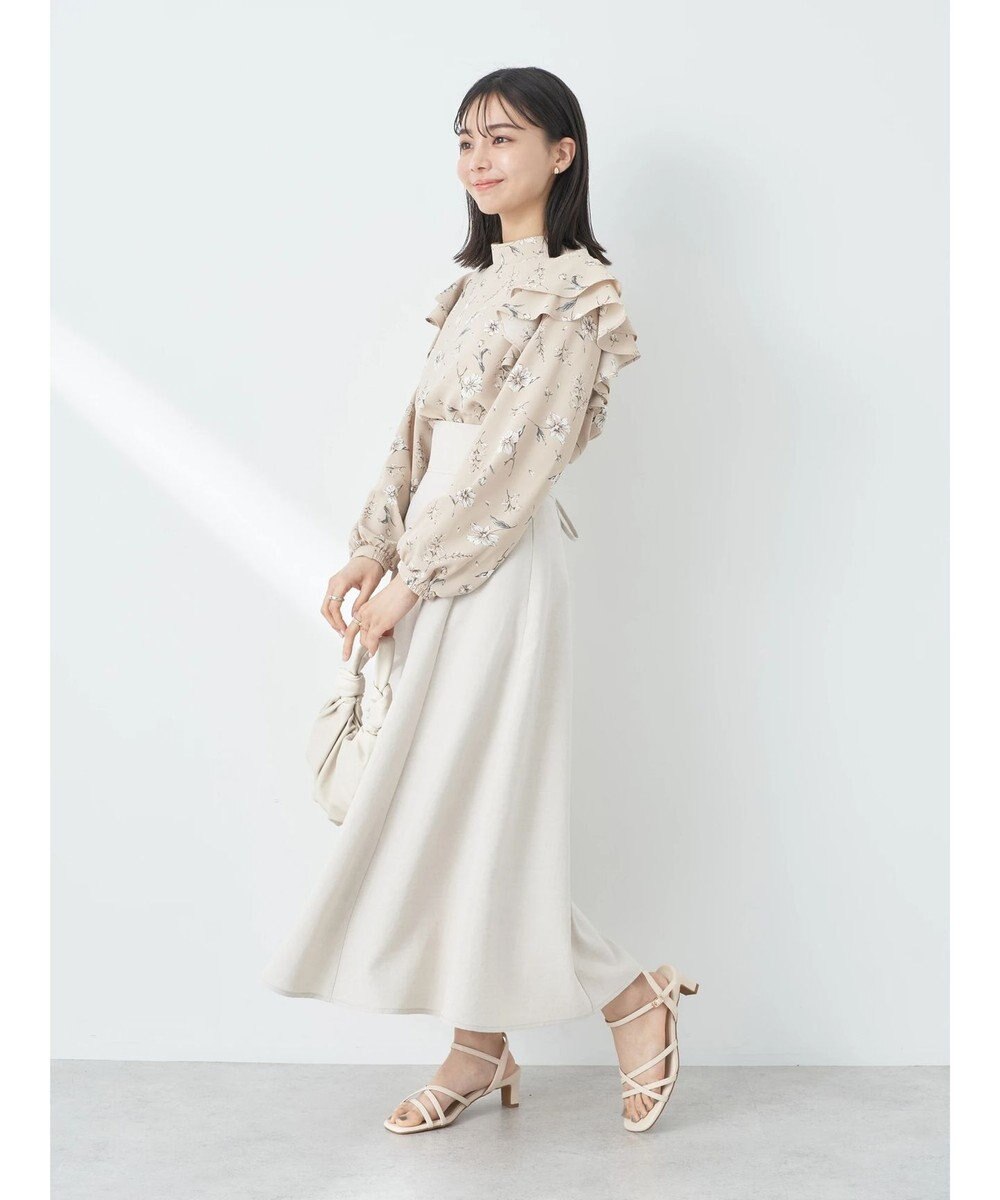 earth music&ecology フリルスリーブブラウス 