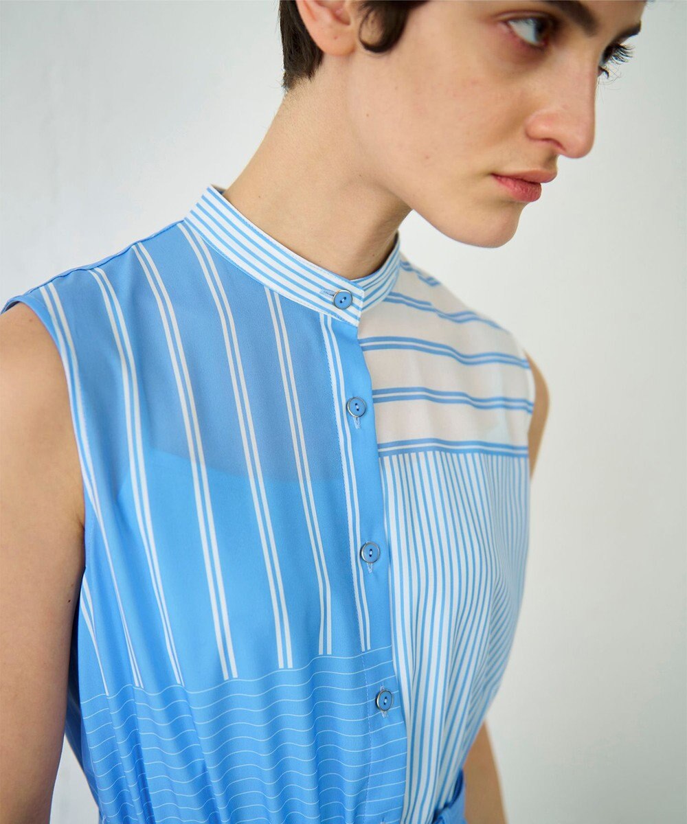 GRACE CONTINENTAL ストライププリントワンピース 