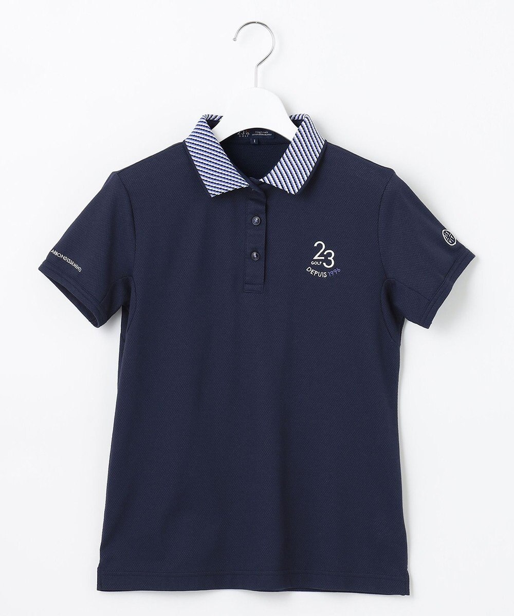 23区GOLF 【WOMEN】ハニカムライト鹿子 半そでポロシャツ 