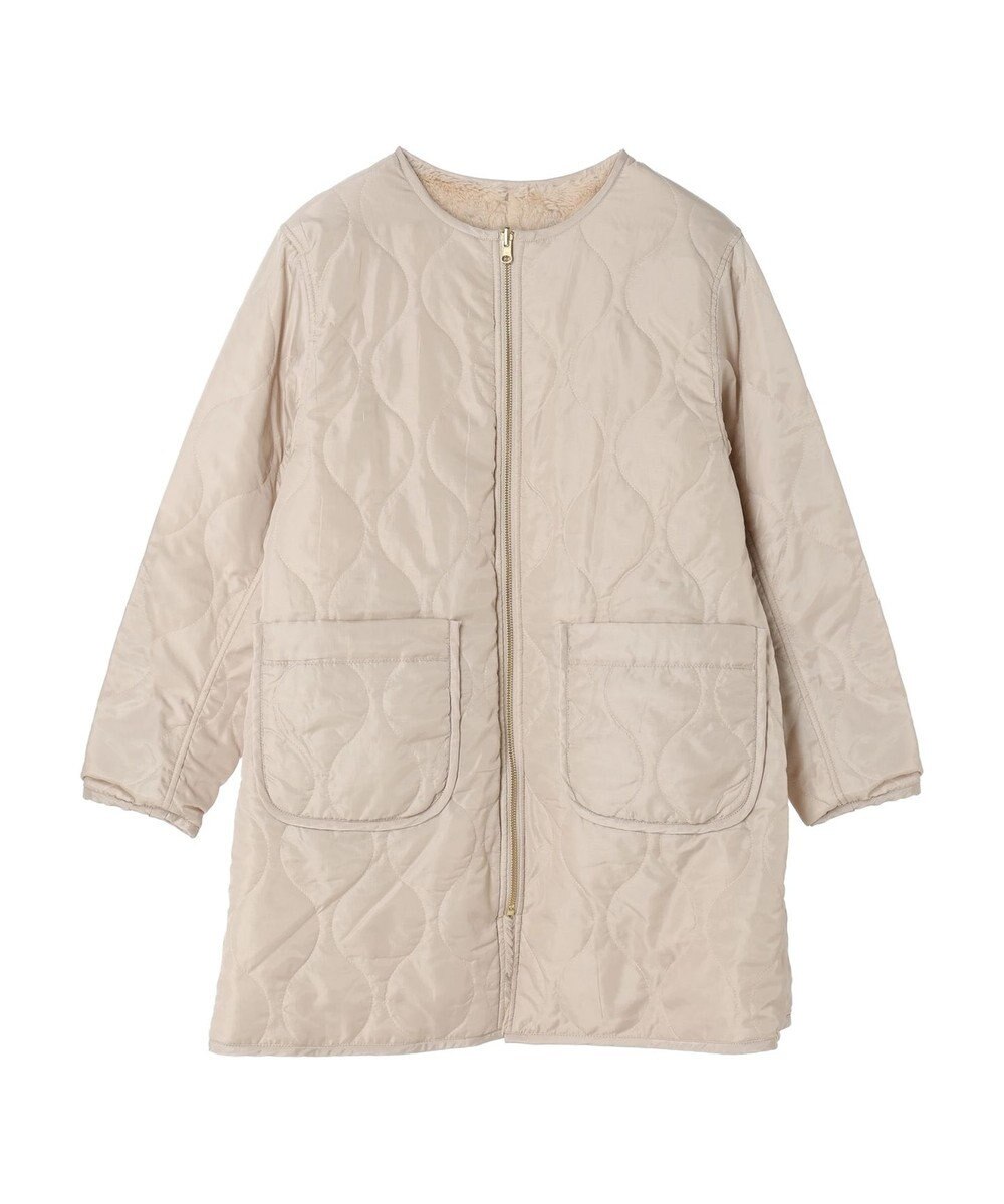 earth music&ecology ファー＆キルティングリバーシブルコート 
