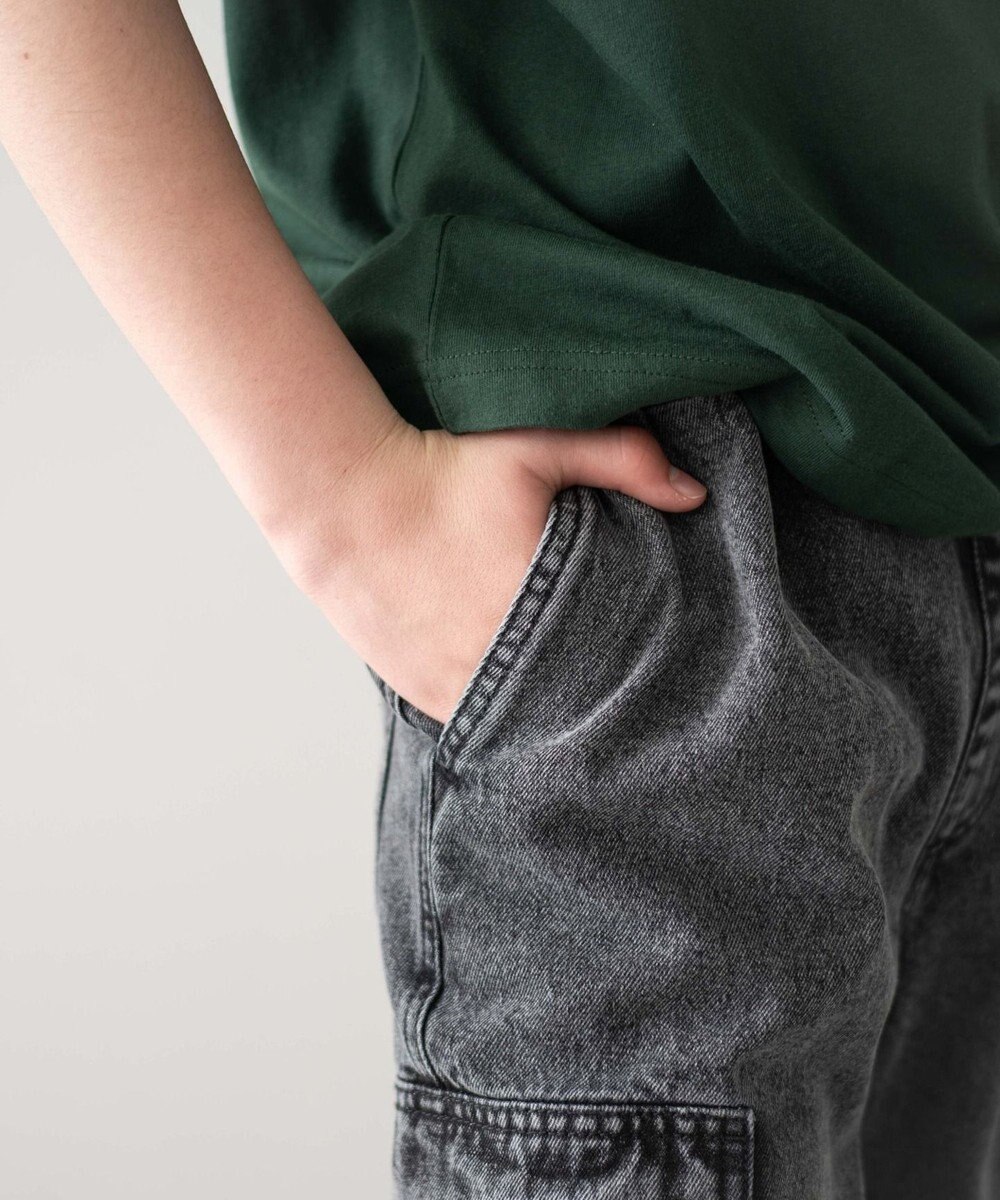 WEGO 【KIDS/150cm/160cm/ウエストゴム】デニムイージーカーゴパンツ（JUNIOR） 